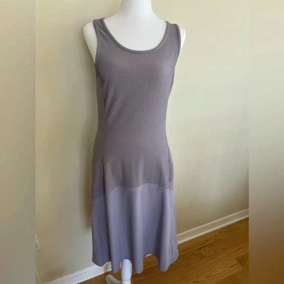 NWOT Athleta Ribbed Midi Dress Lilac Size S Mermaid Active Easter Spring Travel‎ - Picture 2 of 9